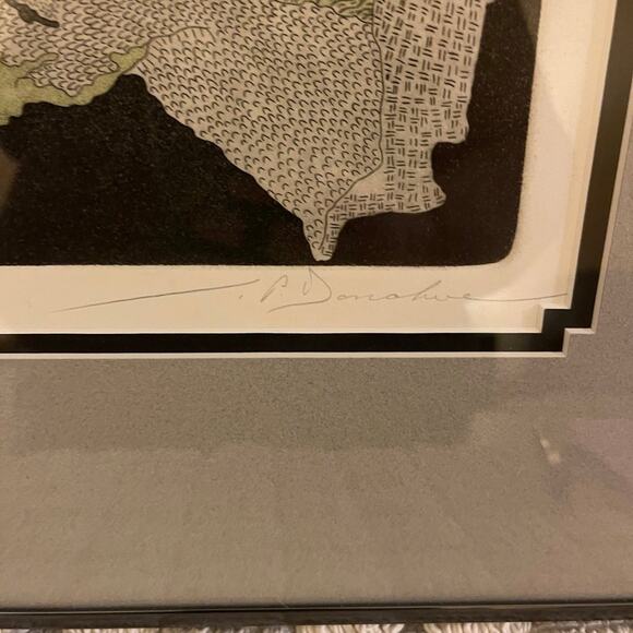 Paleolithic art art piece framed with COA - Picture 3 of 11